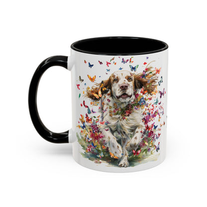 Clumber Spaniel #2 Personalized Accent Mugs, 11oz