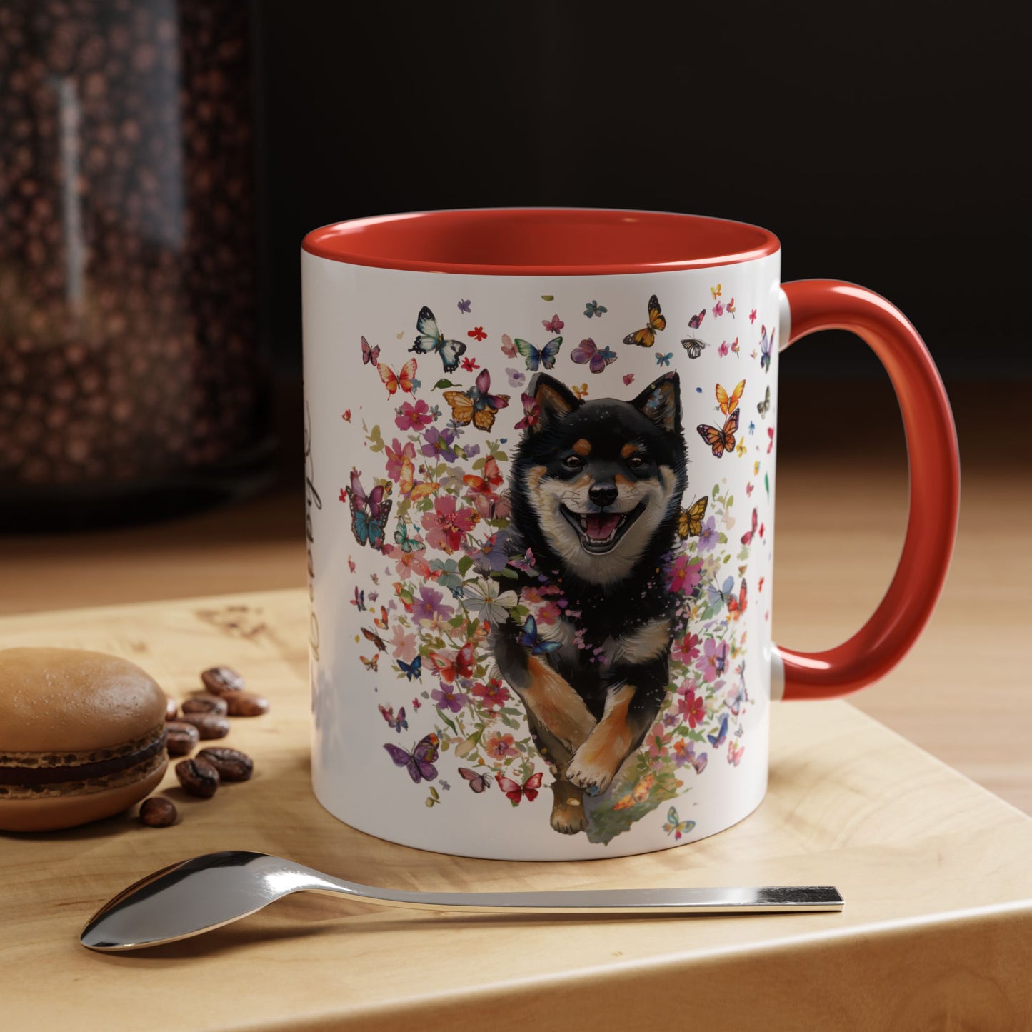 Shiba Inu #3 Personalized Accent Mugs, 11oz