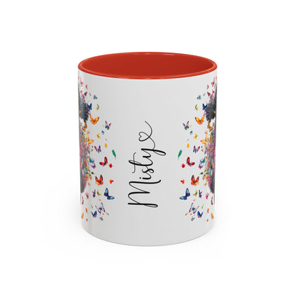 Poodle #5 Personalized Accent Mugs, 11oz