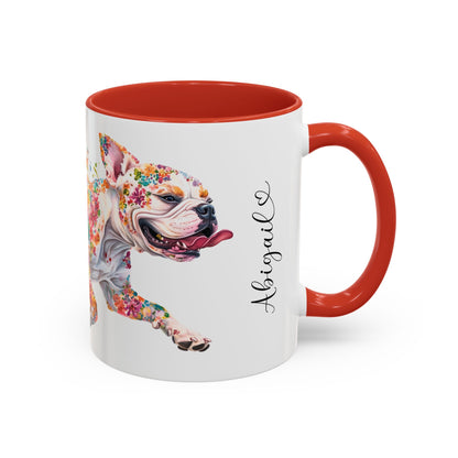 American Bulldog Personalized Accent Mugs, 11oz
