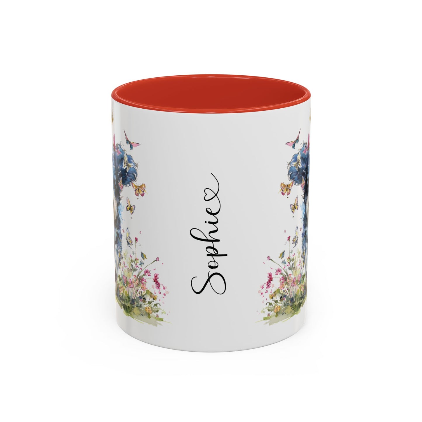 Blue Merle Cockapoo/Doodle Personalized Accent Mugs, 11oz