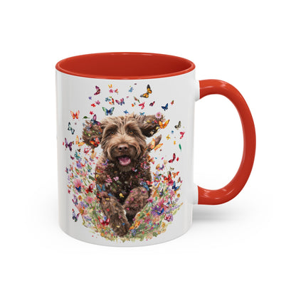 Labradoodle #4 Personalized Accent Mugs, 11oz