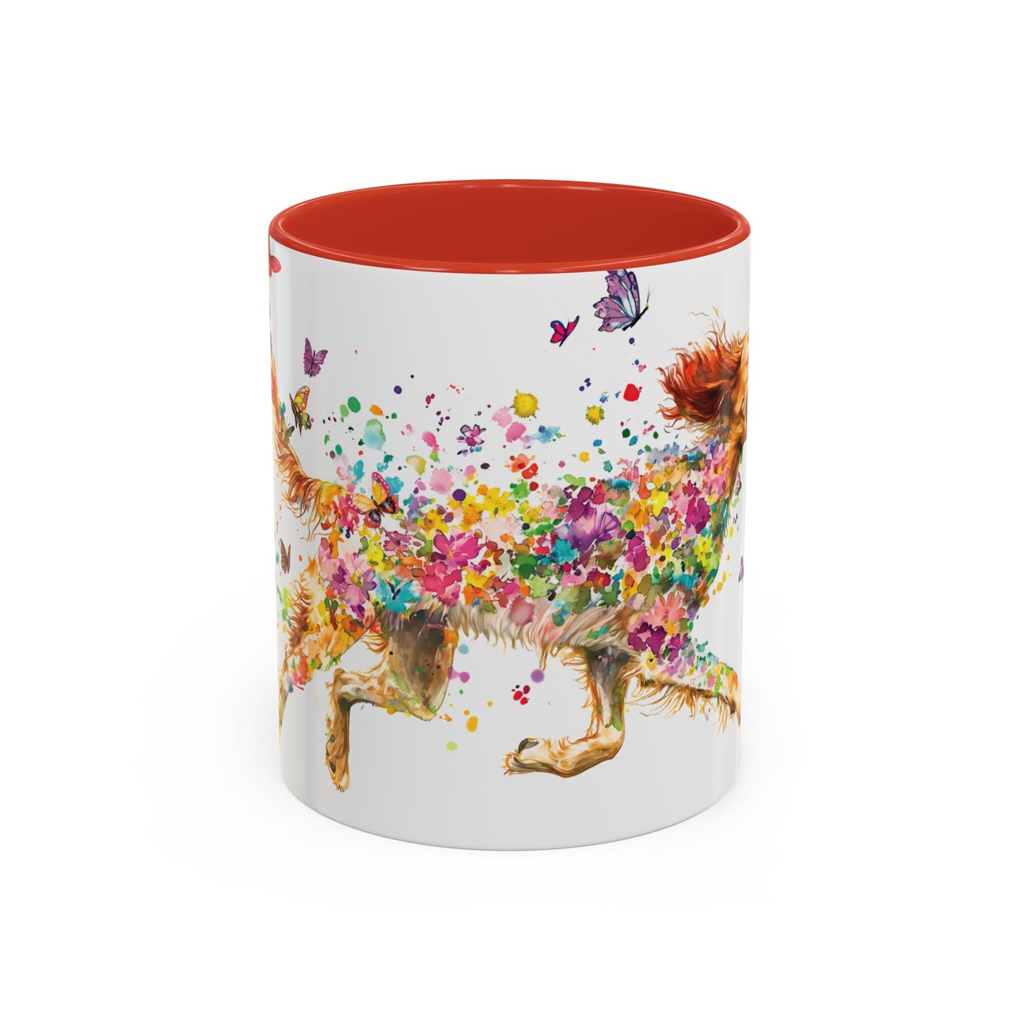 English Setter #1 Personalized Accent Mugs, 11oz