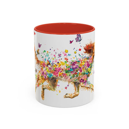 English Setter #1 Personalized Accent Mugs, 11oz