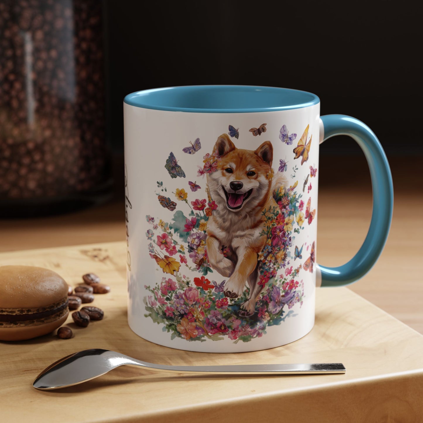 Shiba Inu #4 Personalized Accent Mugs, 11oz