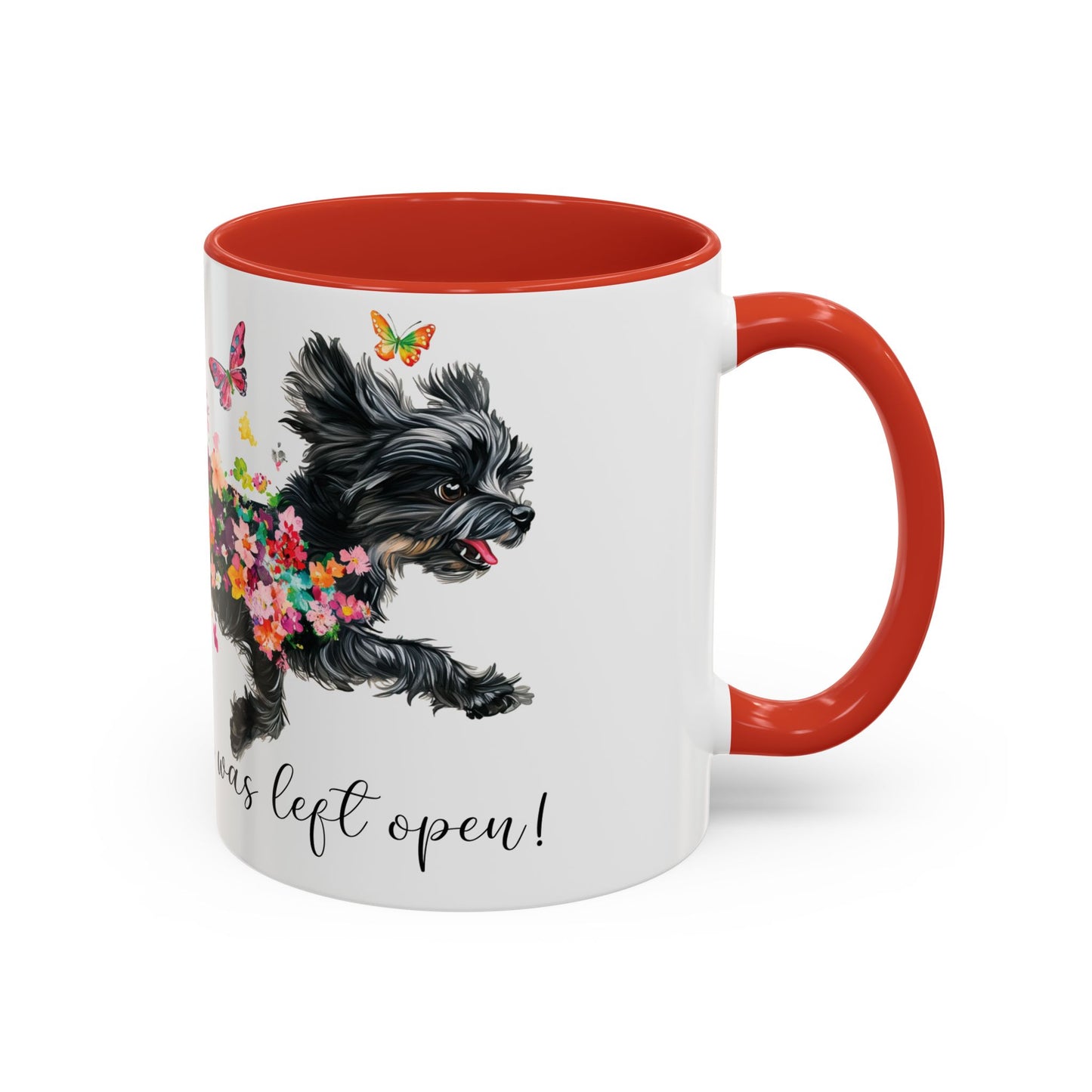 Shih Tzu #2 “Live like the gate was left open" Accent Mugs, 11oz