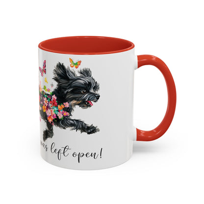 Shih Tzu #2 “Live like the gate was left open" Accent Mugs, 11oz