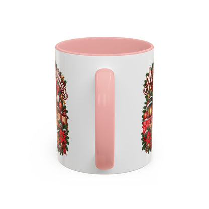 Labrador #4 Merry Christmas, personalised accent colour 11oz mug