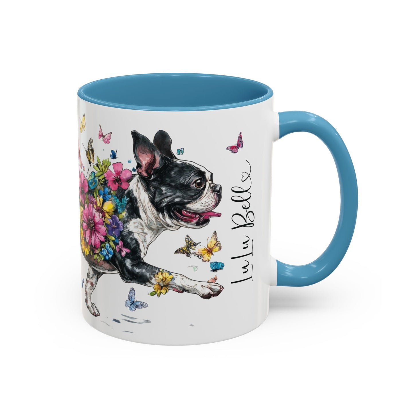 Boston Terrier #2 Personalized Accent Mugs, 11oz