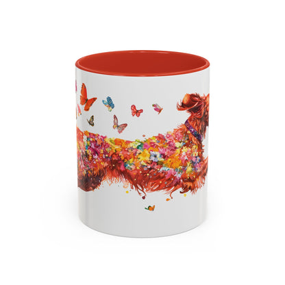 Irish Setter Personalized Accent Mugs, 11oz