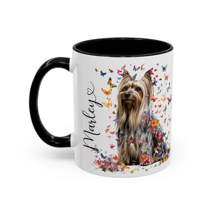 Silky Terrier #2 Personalized Accent Mugs, 11oz