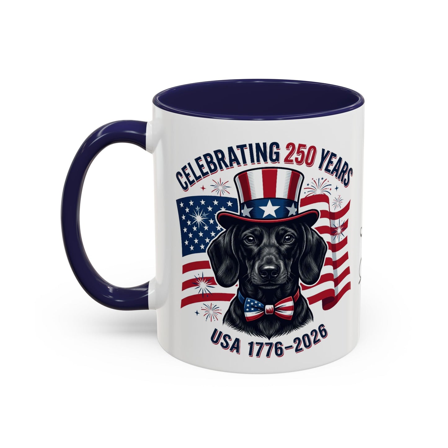 Dachshund #1 - 250th Celebration Personalised  Accent Mugs, 11oz & 15oz