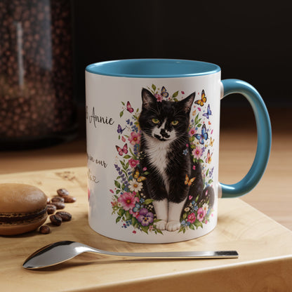 DUO (2 pets) - ANY DESIGN Floral Personalized Accent Mugs, 11oz