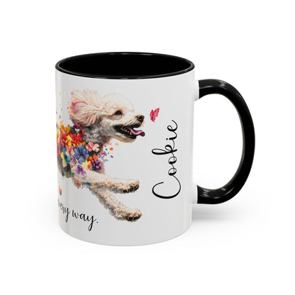 Poodle #1 - Practically Pawfect in every way. Personalised Colorful Accent Mugs, 11oz
