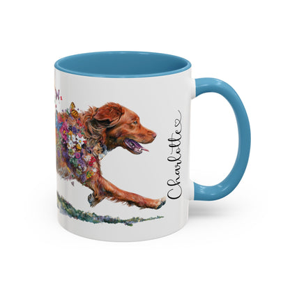 Nova Scotia Duck Tolling Retriever Personalized Accent Mugs, 11oz