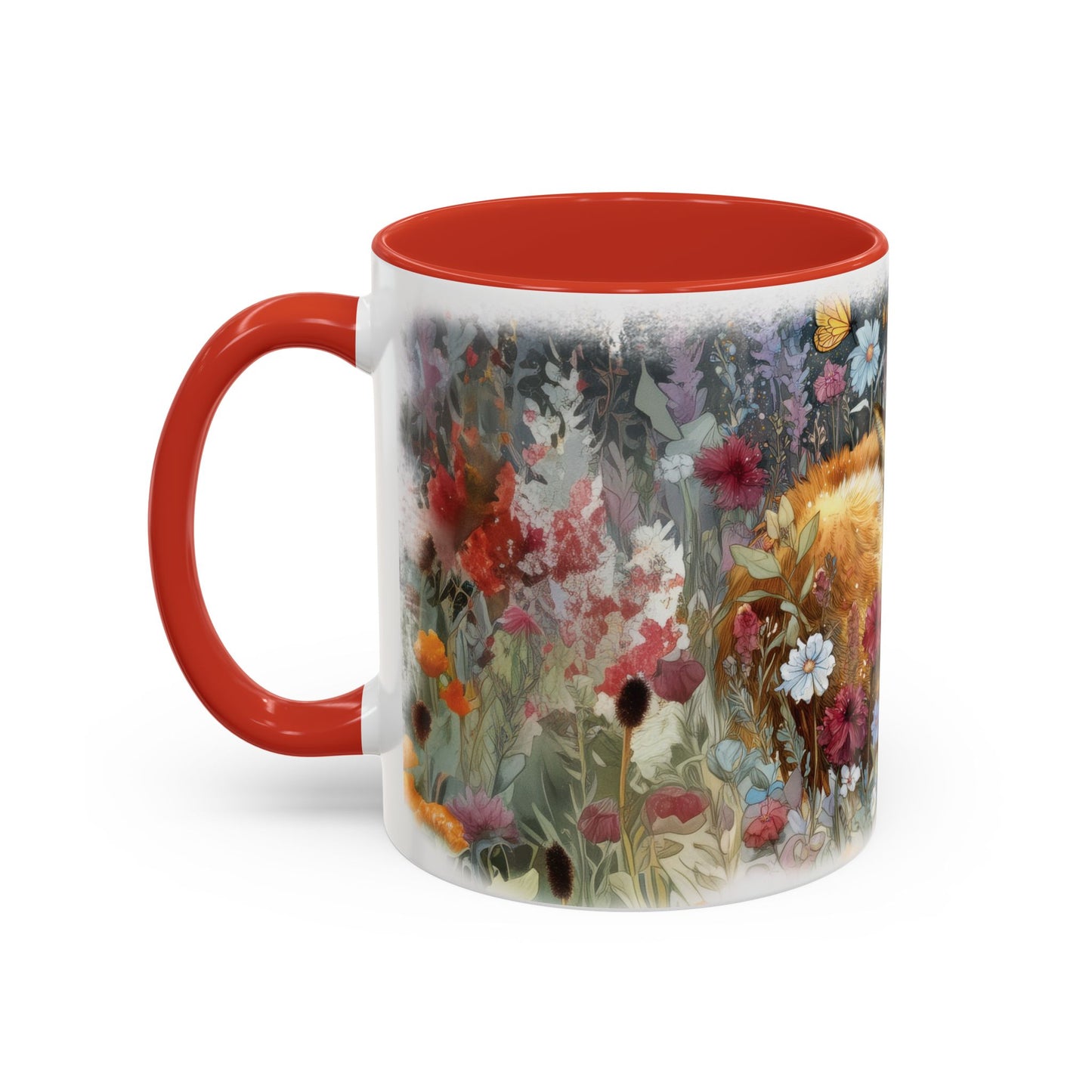 Fox sleeping #2 Personalized Accent Mugs, 11oz