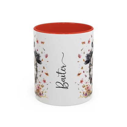 Bernedoodle #2 Autumn/Fall, Personalized Accent Mugs, 11oz