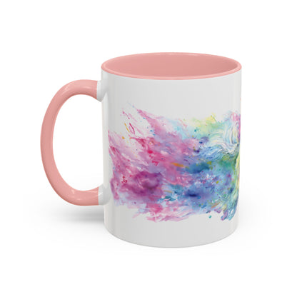 Shih Tzu Colourful Personalised Accent Mugs, 11oz