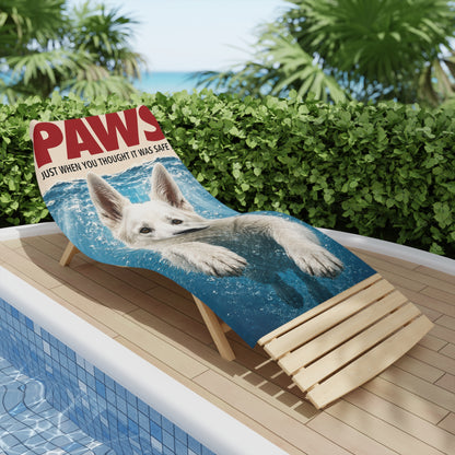 White Shepherd PAWS Beach Towel