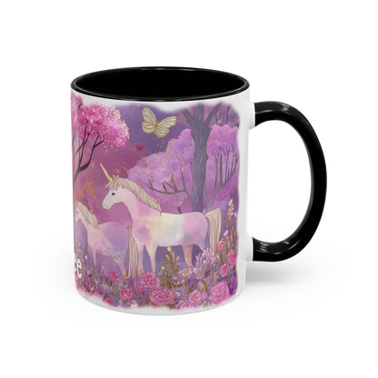 Unicorn Personalized Accent Mugs, 11oz