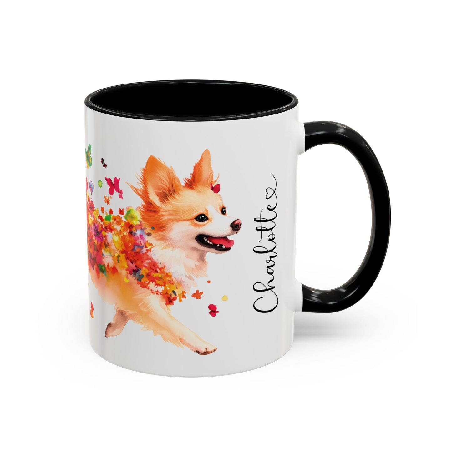 Icelandic Sheepdog Personalized Accent Mugs, 11oz