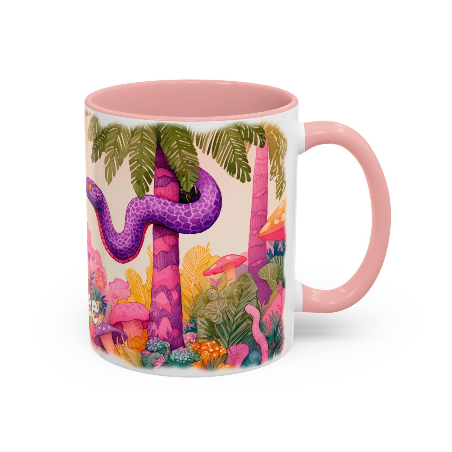 Purple Snake Personalized Accent Mugs, 11oz