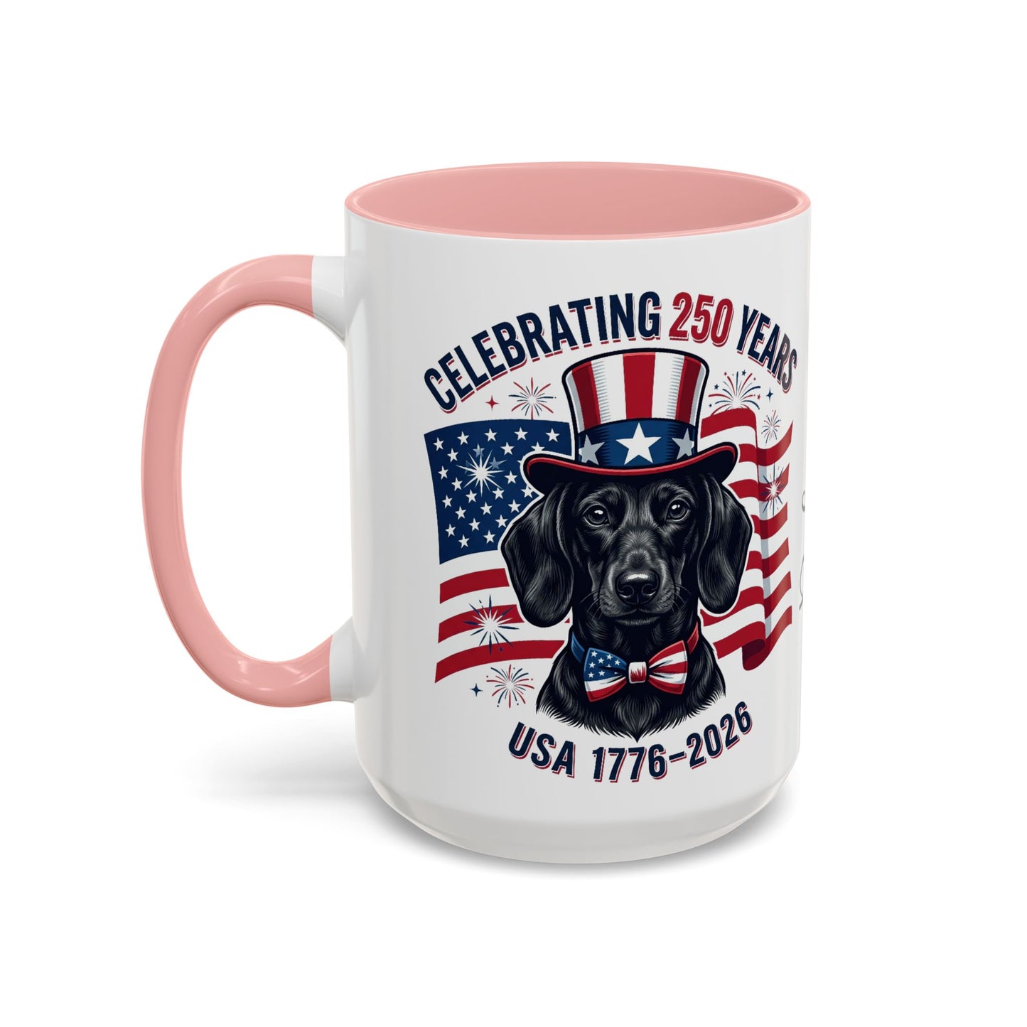 Dachshund #1 - 250th Celebration Personalised  Accent Mugs, 11oz & 15oz