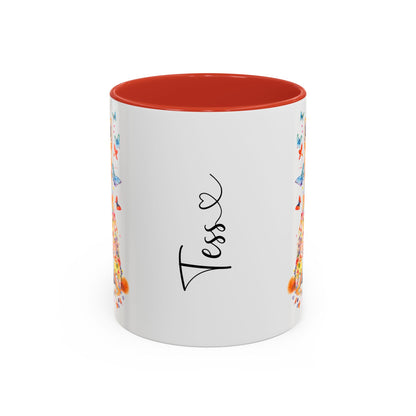 Shiba Inu Personalized Colorful Accent Mugs, 11oz