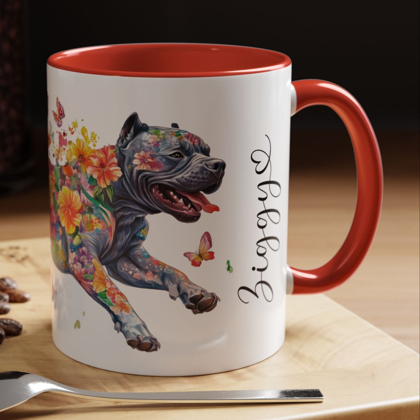 Cane Corso (crop ears) Personalized Accent Mugs, 11oz