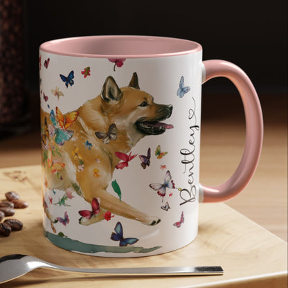 Wheaten Buhund Personalized Accent Mugs, 11oz