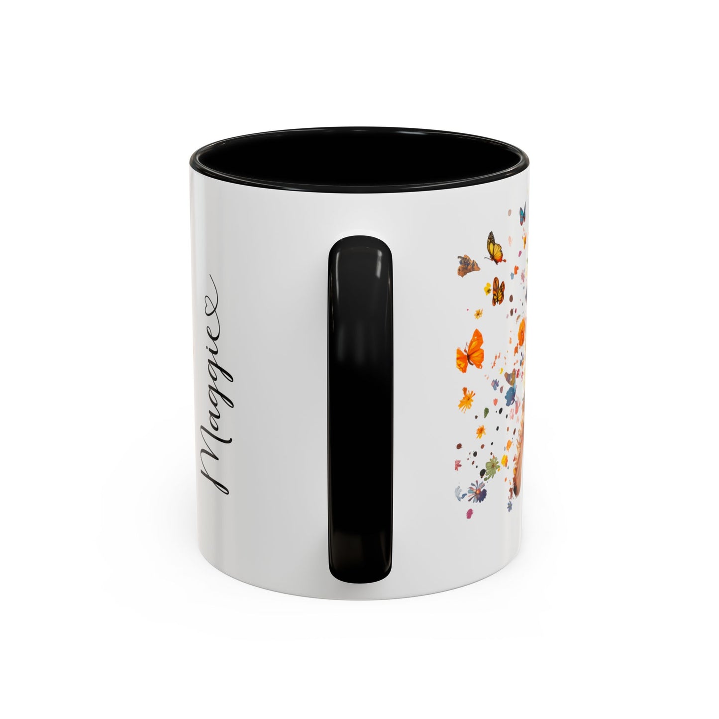 Pomeranian Personalized Colorful Accent Mugs, 11oz