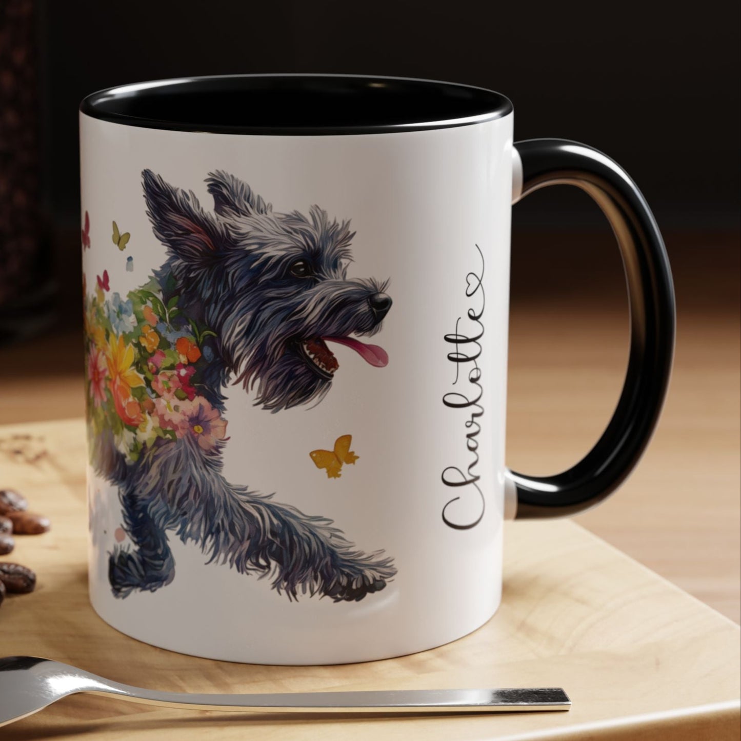 Giant Schnauzer Personalized Accent Mugs, 11oz