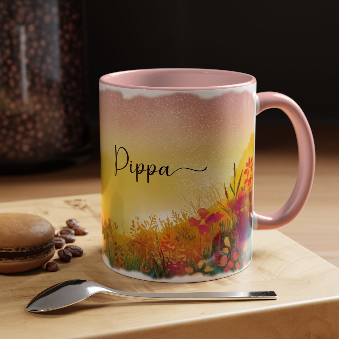 Fox Sunrise #1 Personalized Accent Mugs, 11oz