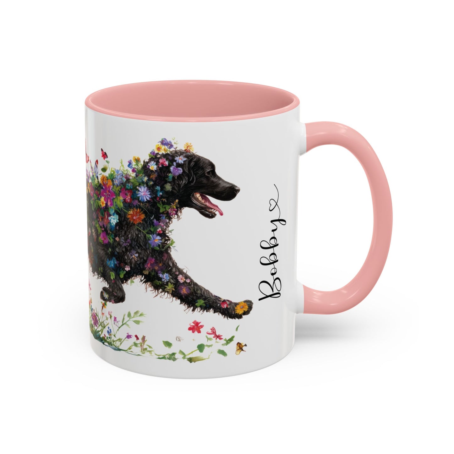 Curly Coated Retriever #2 Personalized Accent Mugs, 11oz