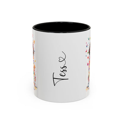 Saint Bernard Personalized Colorful Accent Mugs, 11oz