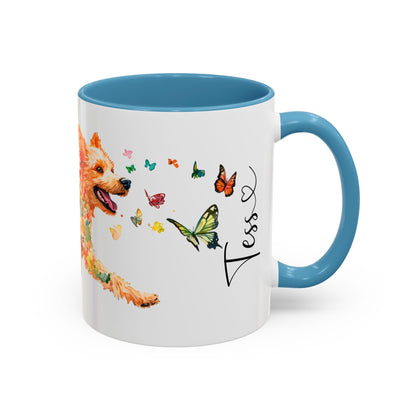 Golden Doodle/Groodle Personalized Colorful Accent Mugs, 11oz