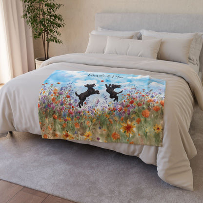 Pumi floral Personalised Blanket