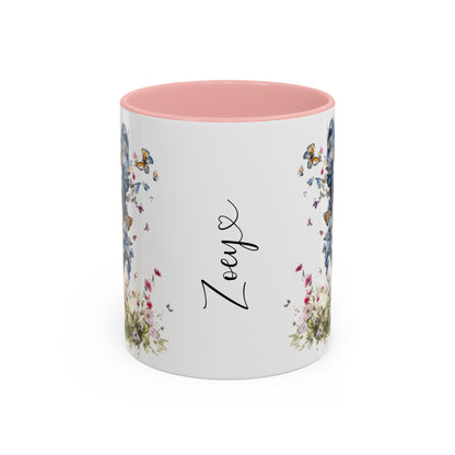 Border Collie #3 Personalized Accent Mugs, 11oz