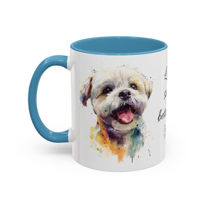 Shih Tzu #1 “Life is better with” Personalized Accent Mugs, 11oz