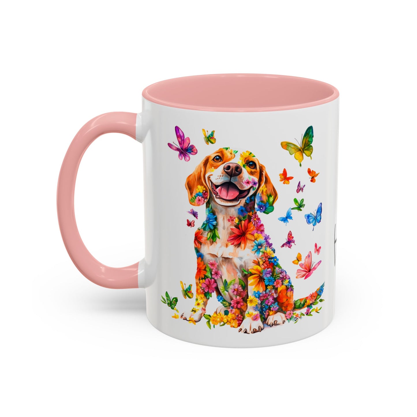 Beagle Personalized Colorful Accent Mugs, 11oz