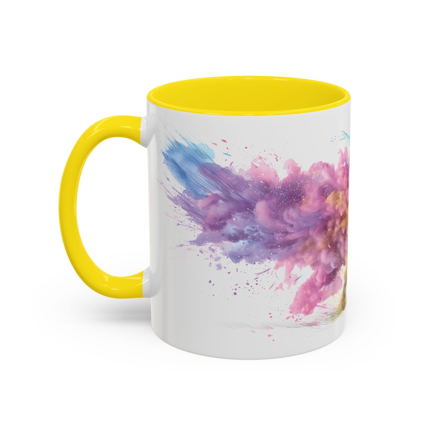 French Bulldog #1 Paint Colourful Personalised Accent Mugs, 11oz