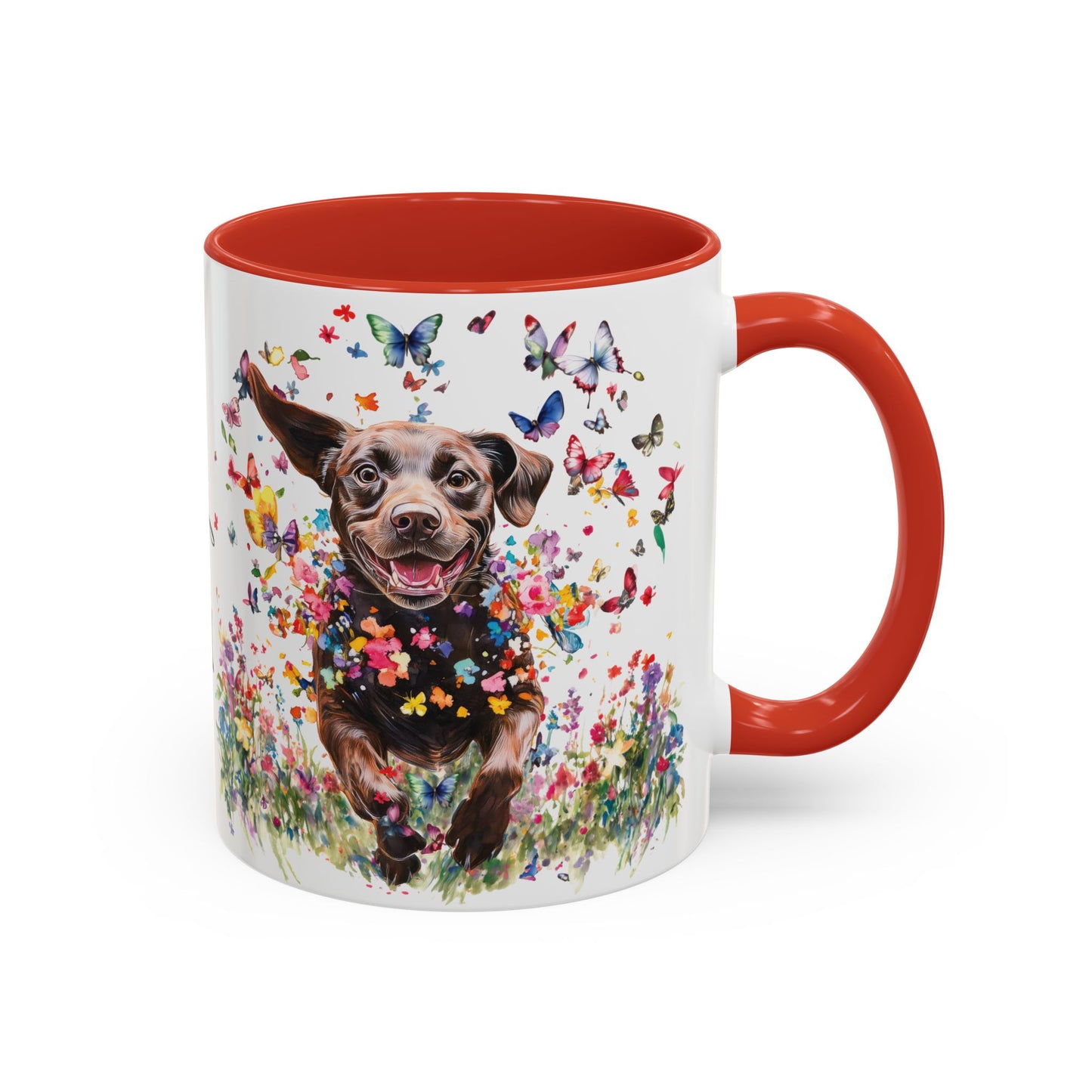 Chocolate Labrador #2 Personalized Accent Mugs, 11oz
