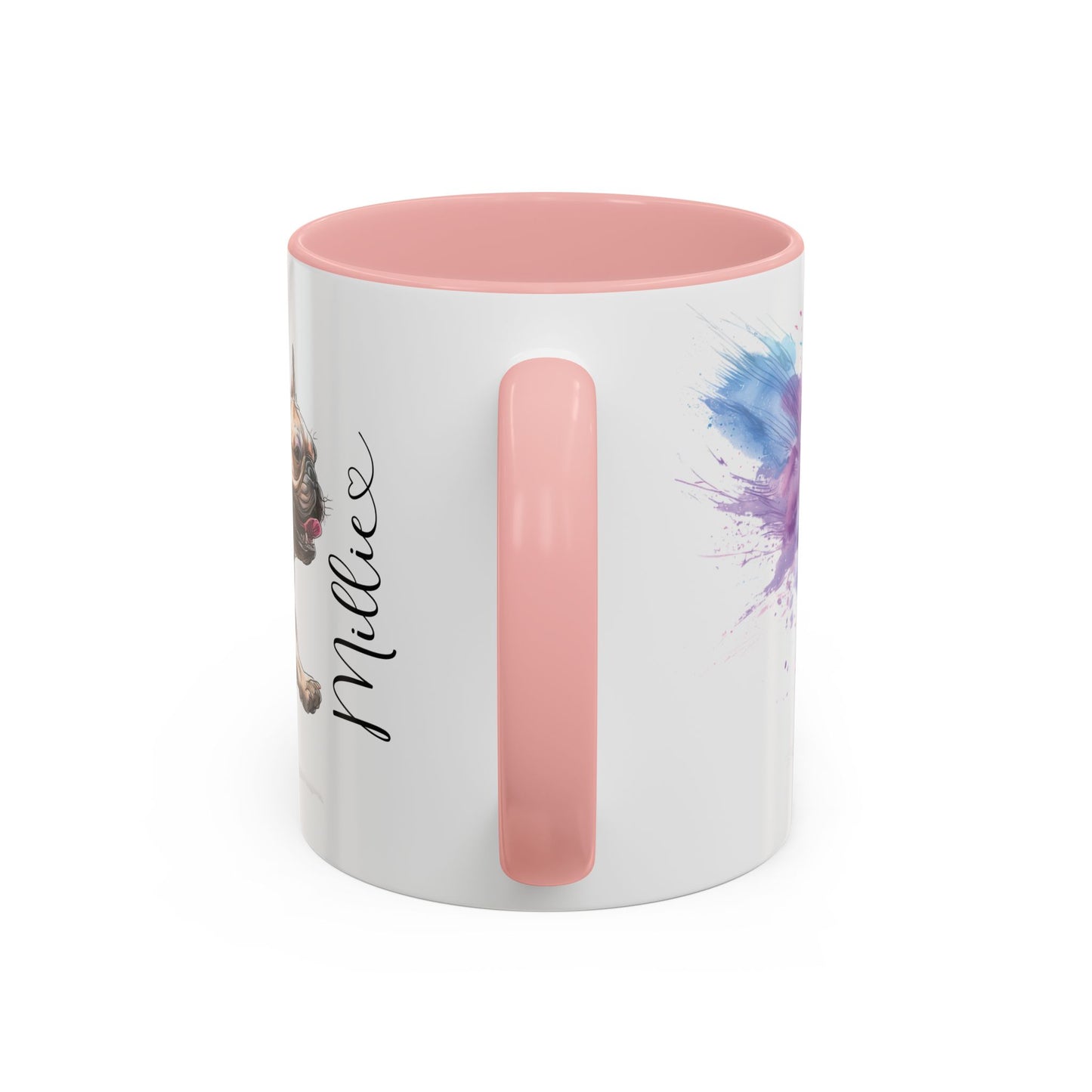French Bulldog #1 Paint Colourful Personalised Accent Mugs, 11oz
