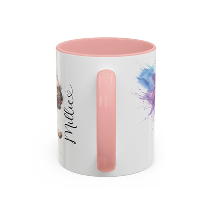 French Bulldog #1 Paint Colourful Personalised Accent Mugs, 11oz