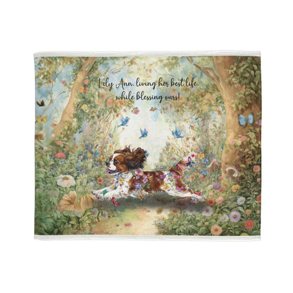 Cavalier King Charles Personalised Mystical Forest Blanket