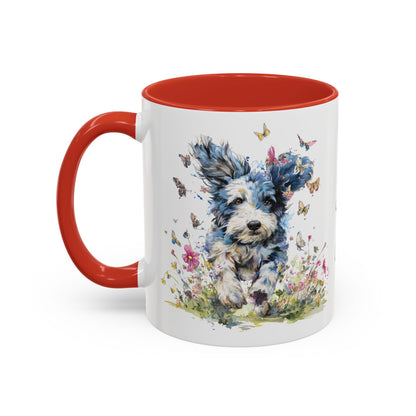 Blue Merle Cockapoo/Doodle Personalized Accent Mugs, 11oz
