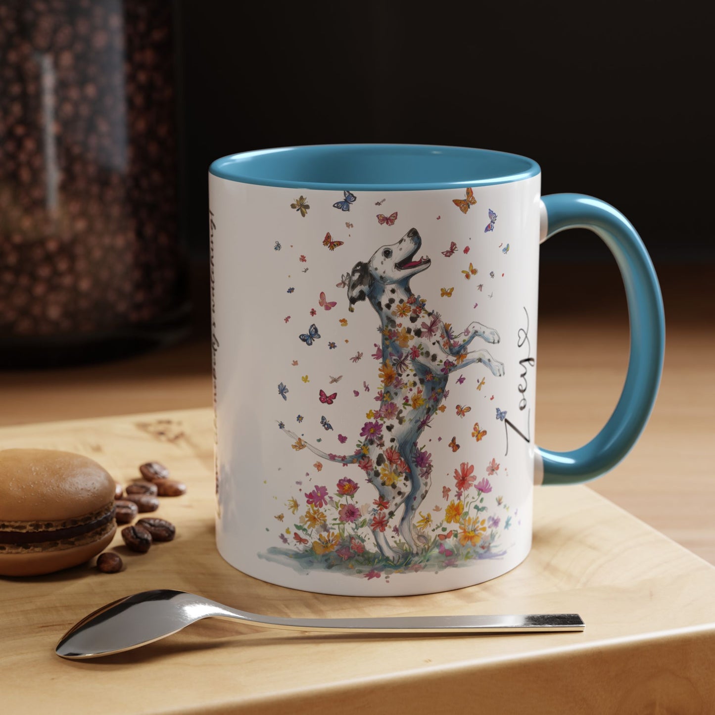 Dalmatian, Dance like nobody's watching, Personalized Accent Mugs, 11oz