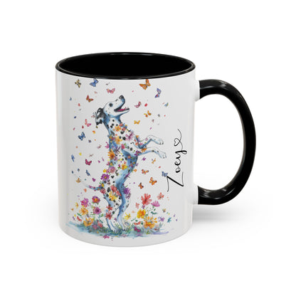 Dalmatian, Dance like nobody's watching, Personalized Accent Mugs, 11oz