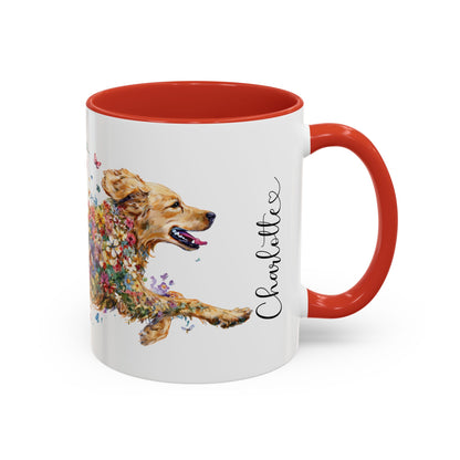 Golden Retriever #2 Retriever Personalized Accent Mugs, 11oz