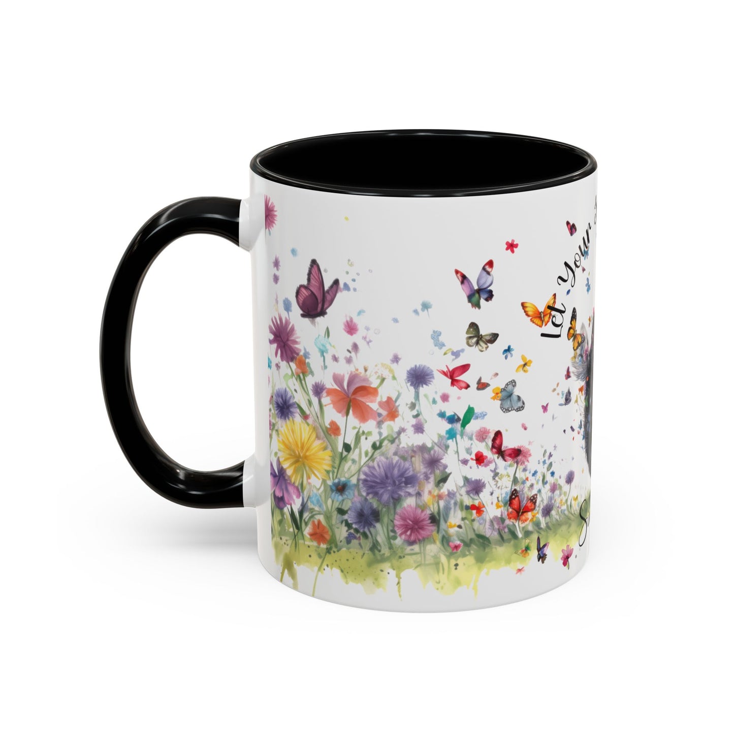 Schipperke Let your spirit run free Personalized Accent Mugs, 11oz